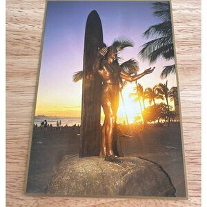 Island Heritage Duke Kahanamoku Bronze Statue Postcard sku 0207